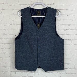 Fx/Fusion Men’s Blue Button Up Vest Size Large NWT
